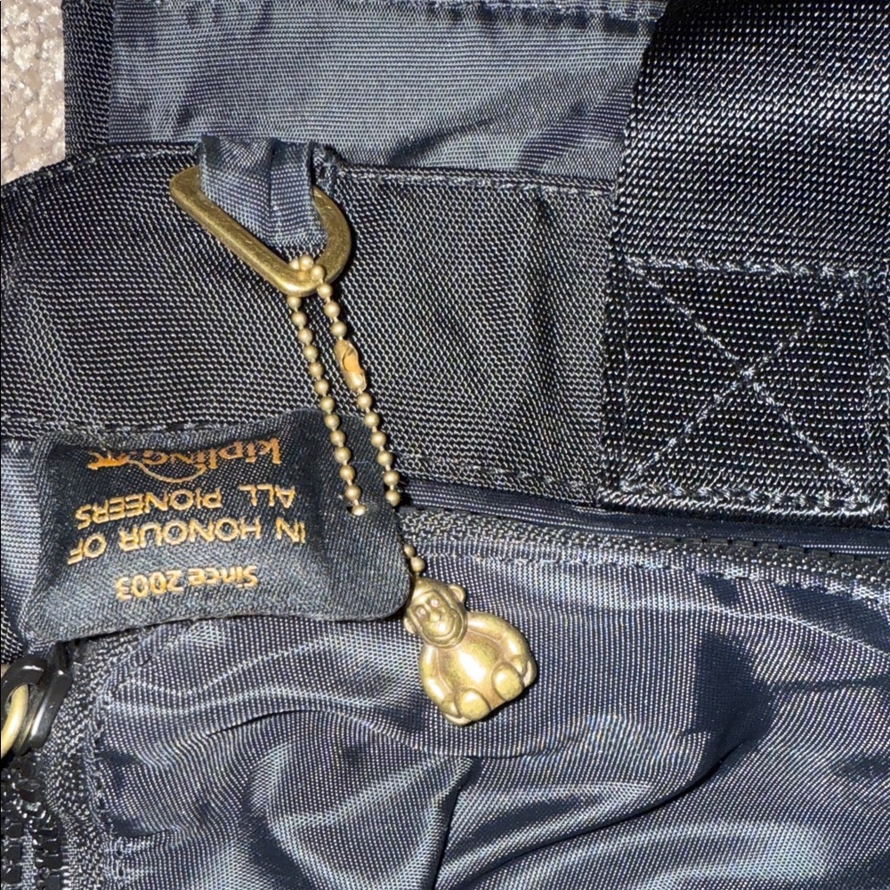 Kipling Black Tote Bag with Red Accents - Picture 2 of 8